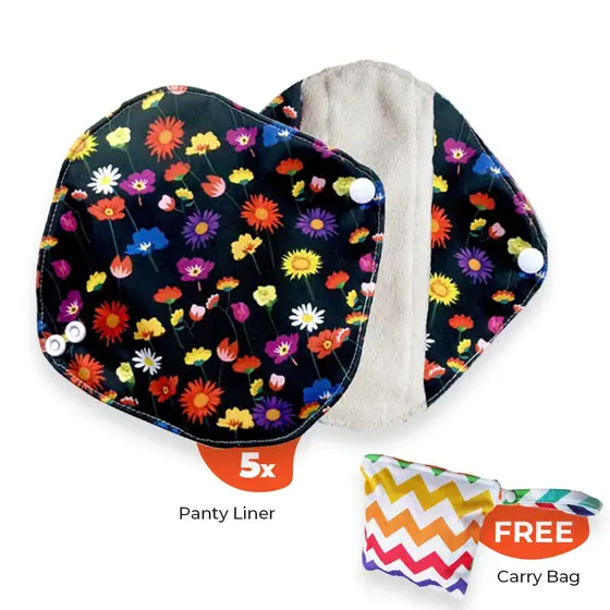 Topsy Daisy Reusable Panty Liners Set, reusable bamboo terry