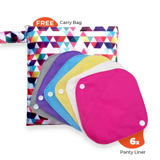 Topsy Daisy Mixed Colors Liners Set, reusable bamboo terry